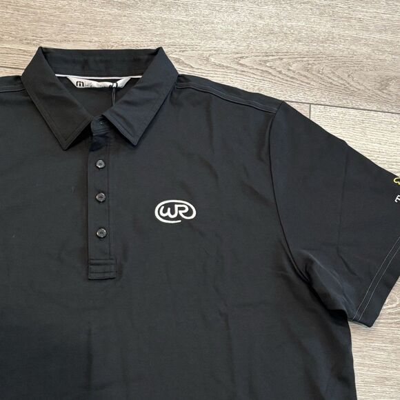 Travis Mathew Golf Polo Mens XL Prestige 77 Crenshaw Black Casual NWT Preppy - Picture 2 of 6
